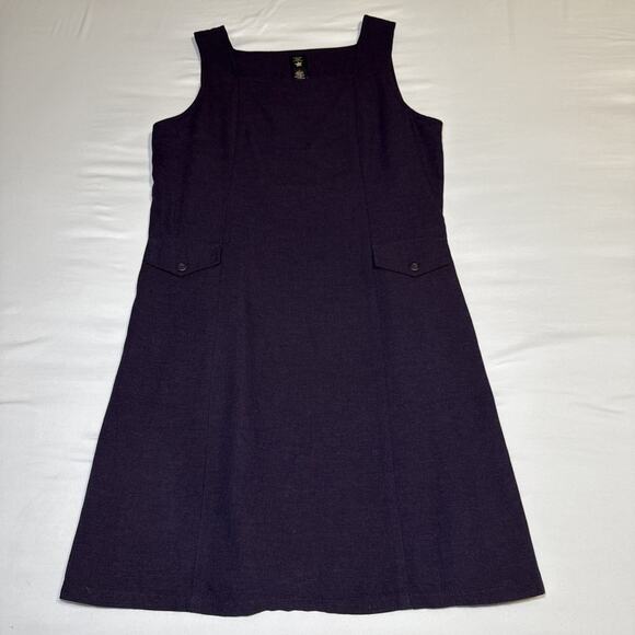 American Eagle Womens 8 Sleeveless Structured Tank Dress Sheath Square Neck EUC - Picture 1 of 15
